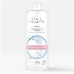 BATH GARDEN Шампунь д/всех типов волос Магнолия и Протеины 1000мл