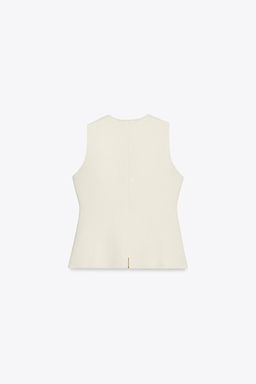 BUTTONED KNIT WAISTCOAT WITH COVERED BUTTONS - Zara фото 8