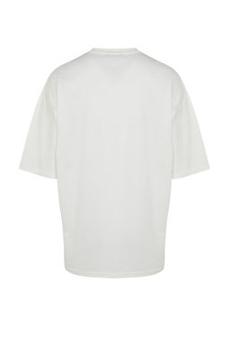 TRENDYOL MAN Gri Oversize Fit Kabaran Bask?l? %100 Pamuk T-Shirt TMNSS23TS00316 - Trendyolmilla фото 8