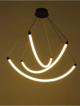 Светильник потолочный BayerLux «Крайс», 3хLED, 54 Вт, 3000К, чёрный, 70×70×34-184 см