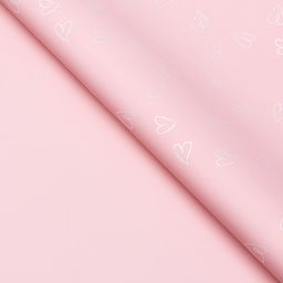 Пленка для цветов, сердечки, 57 см × 10 м, розовый, 65 микрон