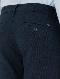 Lacivert Slim Fit Kanvas Pantolon