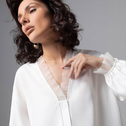 Рубашка нарядная Моя аура  люкс (белая) - Charutti фото 4