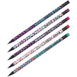 Карандаш ч/гр. BERLINGO "Exotic" HB, с ластиком (BP01317) черное дерево, заточенный