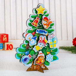 Головоломка. Липучки Наряди ёлочку - Лесная мастерская фото 2