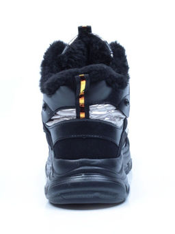 04-8524-3 BLACK Ботинки женские зимние (искусственные материалы)