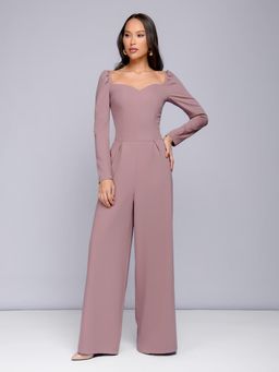 Комбинезон бежевый с открытыми плечами