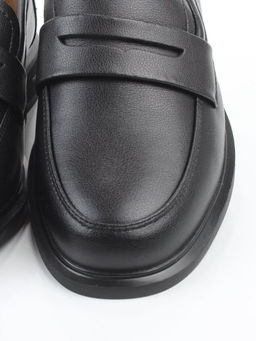 03-PDEB105-1 BLACK Лоферы женские (натуральная кожа)