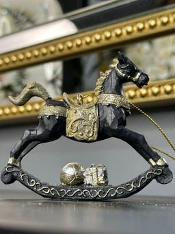 Украшение новогоднее Лошадка-качалка, L8,5 W2 H7 см, 2в. - Remecoclub фото 6