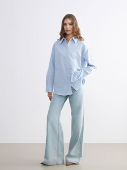 ?izgili Oversize Kad?n G?mlek Tunik