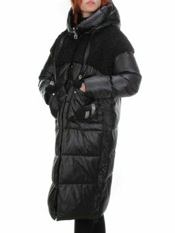 Y21636 BLACK Пальто женское зимнее MEIYEE (200 гр. холлофайбера) черное