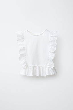 CAMISETA BORDADO SUIZO / Blanco