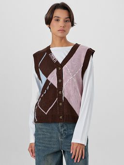 Жилет женский коричневый