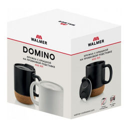 Кружка с крышкой Walmer Domino, 0.4 л, цвет черный  фото 8