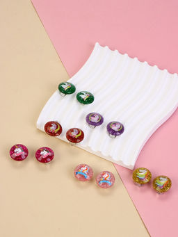 Цена за 2 шт. Серьги клипсы детские Выбражулька «Блестящие единорожки», МИКС