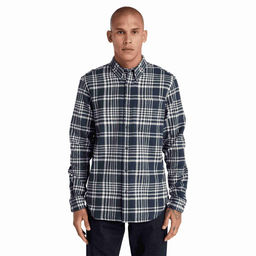Мужская рубашка Timberland Shirt Heavy Flannel Check темно-синяя