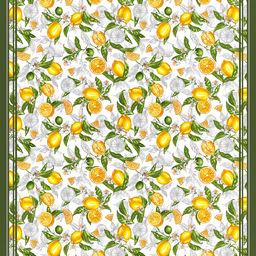 Скатерть 120х145см Лимон, длина стола до 105см, на 4 персоны, рогожка (хлопок 100%) 171г/м2, упаковка классическая, пакет ПВХ 28х41см, Домашняя мода (Россия)  фото 3