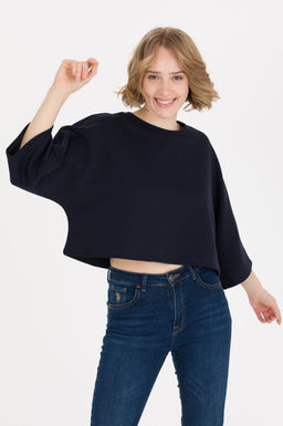 U. S. Polo Assn Женский темно-синий свитшот с круглым вырезом - U.s. polo assn фото 3