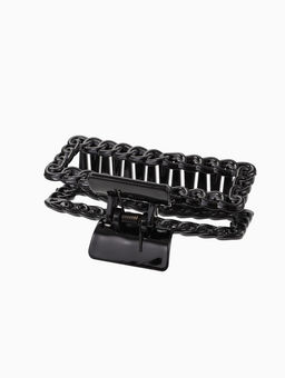 Цена за 12 шт. Крабик для волос «Изабель», прямой, 9 см, чёрный