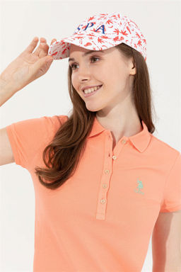 Женское трикотажное платье лососевого цвета - U.s. polo assn фото 7