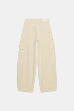JEANS Z1975 BARREL TIRO MEDIO CARGO / Crudo medio - Zara фото 8