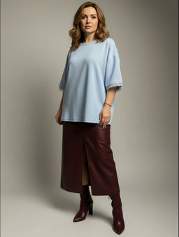 Романс футболка женская (небесный)