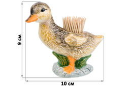 Вазочка под зубочистки 45 мл 10*5*9 см "Уточка" + зубочистки