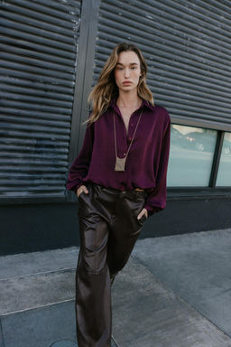 SATIN BALLOON SHIRT - Zara фото 11