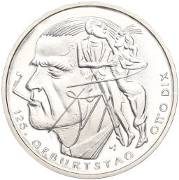 Монета 20 евро 2016 года Германия 125 лет со дня рождения Отто Дикса