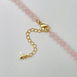 Колье из Розового кварца и Голубого агата 43 см +