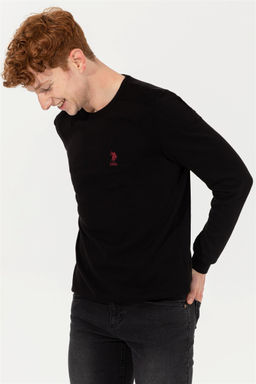 U. S. Polo Assn / Мужской черный трикотажный свитер Basic - U.s. polo assn фото 7