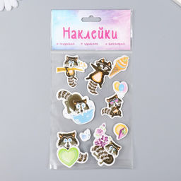 Наклейка картон 2 слоя Неугомонные еноты 17х12 см - Simaland фото 4