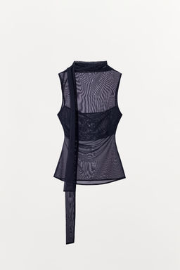 TOP TUL FOULARD / Azul - Zara фото 7