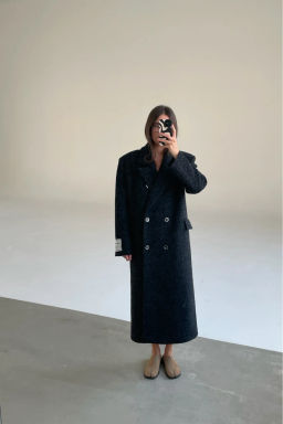 Пальто-макси Черный - Erist store фото 5