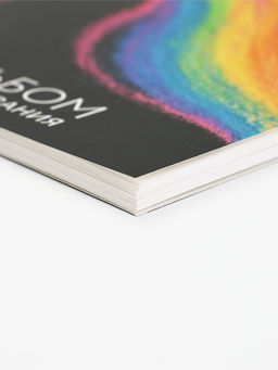 Альбом для рисования на гребне, 40 листов "Цветные мелки"