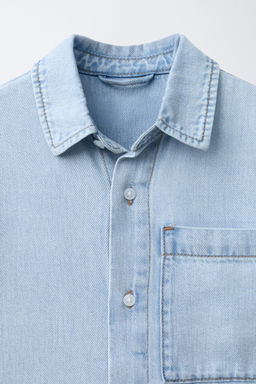 CAMISA DENIM FLUIDA / Azul - Zara фото 3