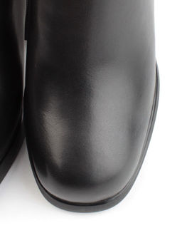 04-M3-2271 BLACK Ботильоны зимние женские (натуральная кожа, натуральный мех)