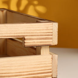 Подарочный ящик, 25×22×9 см, деревянный, обожжённое дерево