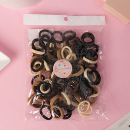 Цена за 2 шт. Резинки для волос «Махрушка спорт», набор 100 шт., 2.5 см, коричневые тона