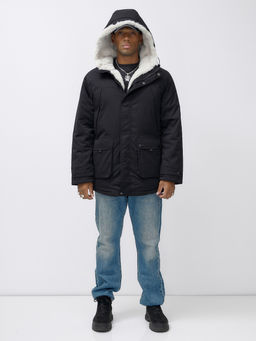 Парка мужская зимняя удлиненная с мехом хаки цвета 8753Ch - Mtforce фото 14