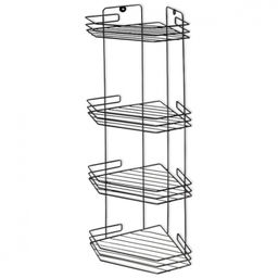 _Полка угловая 4-х секционная (20,5*20,5*72см) черн., арт. АЛТ74Ч