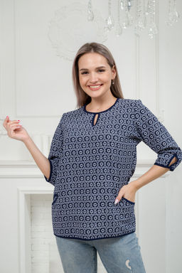 Кофта женская из милано Анфиса лепестки