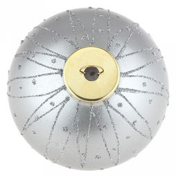 Елочная игрушка шар стеклянная д9,5см, серебро, ручная художественная роспись, подарочная упаковка (Россия) - Домашняя мода фото 4