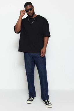 TRENDYOL MAN Siyah Buyuk Beden Oversize/Genis Kesim Rahat Cicek Bask?l? %100 Pamuklu T-Shirt TMNSS23TS00136 - Trendyolmilla фото 11