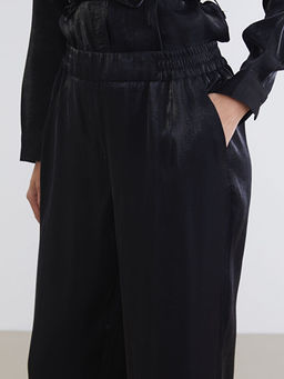 Beli Lastikli Saten Kad?n Pantolon