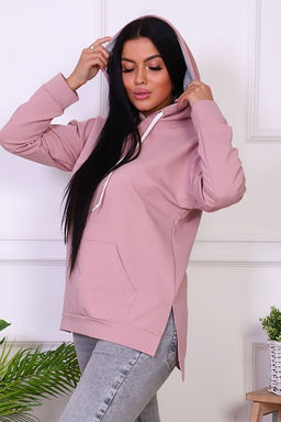 Толстовка с капюшоном, футер с лайкрой, сухая роза (844-2) - Плиона фото 8