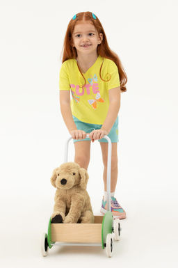 Неоново-желтая футболка для девочки - U.s. polo assn фото 12