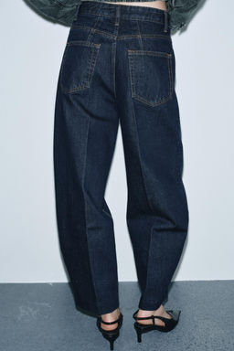 ZW COLLECTION BARREL HIGH-WAIST JEANS - Zara фото 5