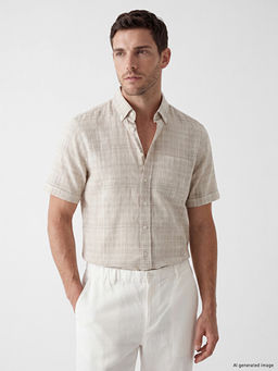 Regular Fit Ekose Poplin Erkek G?mlek