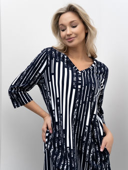 Туника хлопок 100%,синяя - Binita фото 3